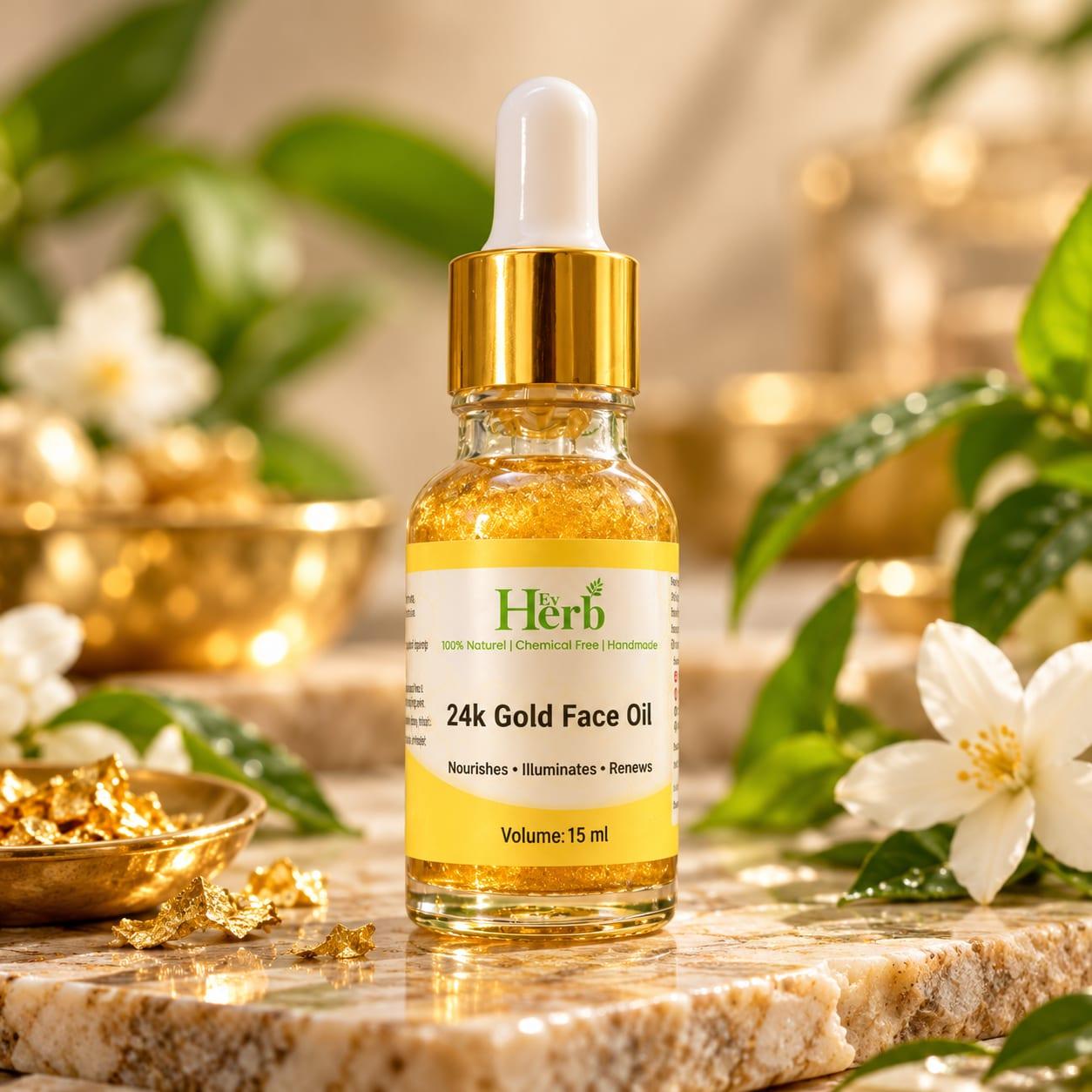 24K Gold Face Massage Oil